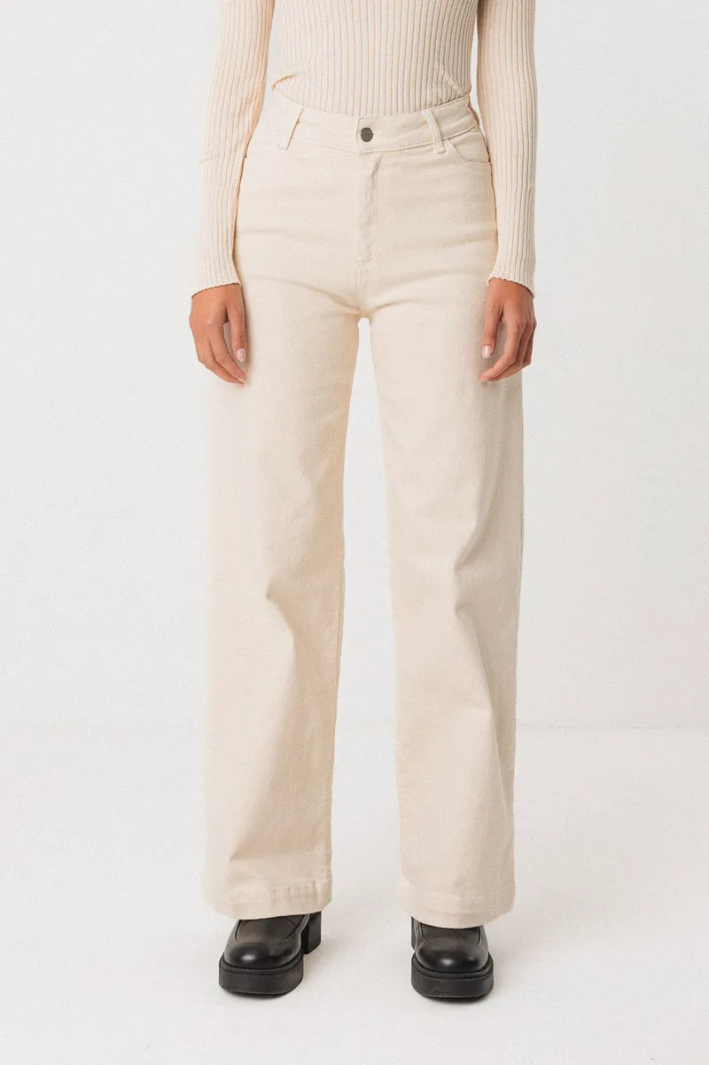 SKFK SKFK Damen vegan Hose Ainhize Beige, Beige, – Produktbild 3 von 4