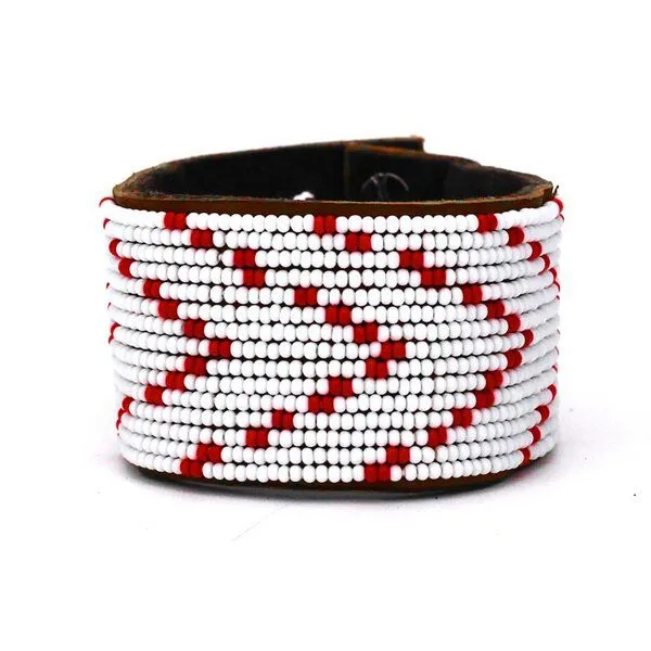 Swahili Coast Swahili Coast Perlenarmband & Armreif - CHEVRON, Rot, – Produktbild 2 von 2