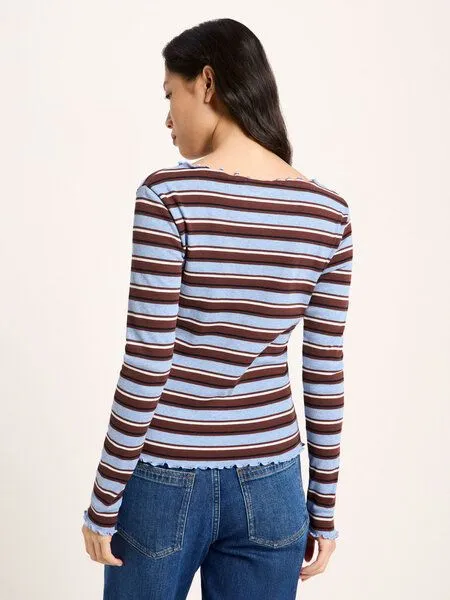 LANIUS LANIUS U-Bootshirt, Chocolate multicolour, – Produktbild 3 von 4