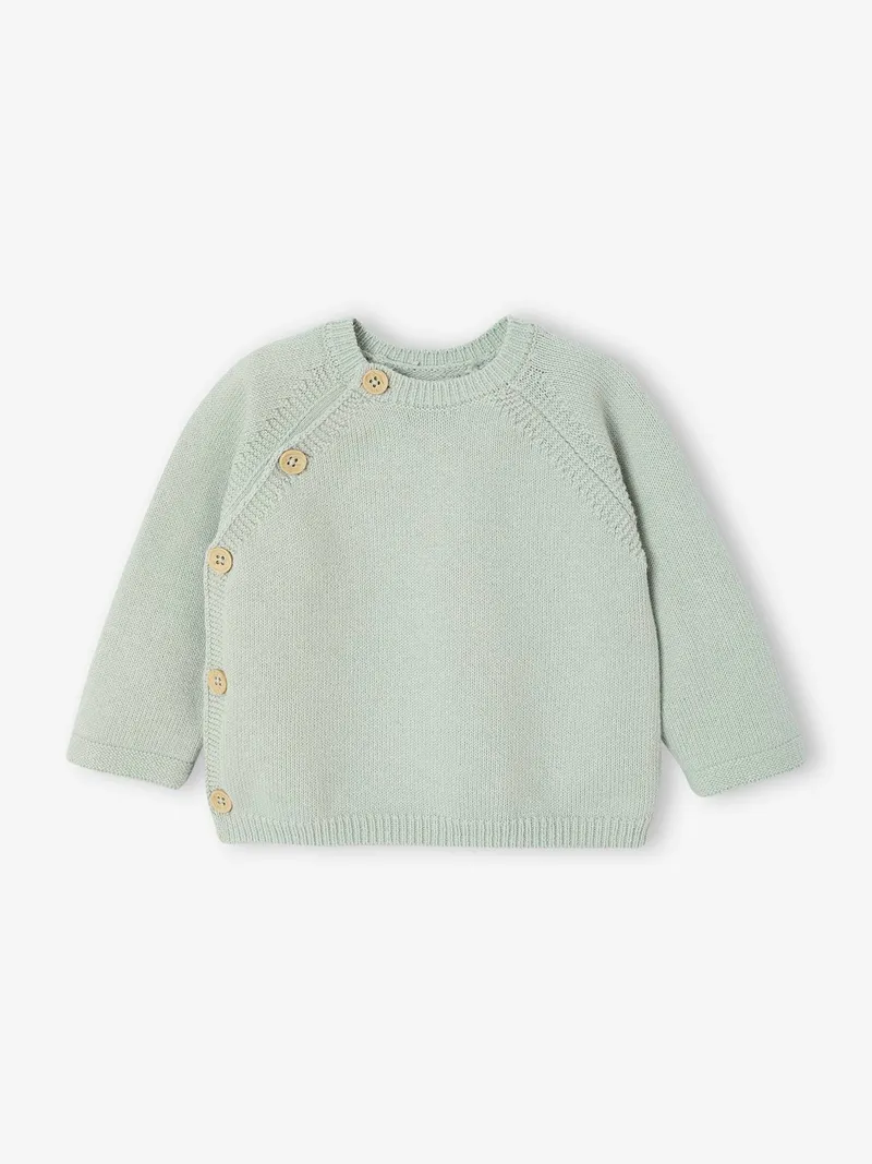 Vertbaudet Baby Geschenk-Set zur Geburt: Strickjacke, Salbeigrün, – Produktbild 3 von 4