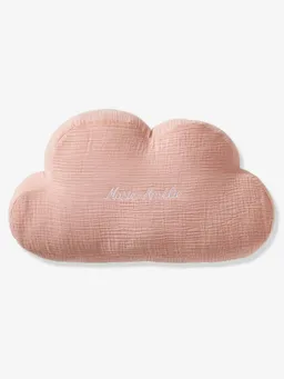 Vertbaudet Deko-Kissen WOLKE aus Musselin Bezug abnehmbar Kinderzimmer personalisierbar pudrig – Produktbild 1 von 1