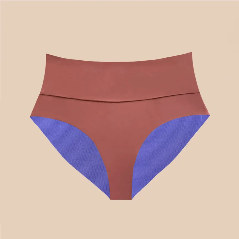 Woodlike Woodlike Damen vegan Bikiniunterteil Reversible Emee High Waist Braun / Flieder, Braun, – Produktbild 2 von 2