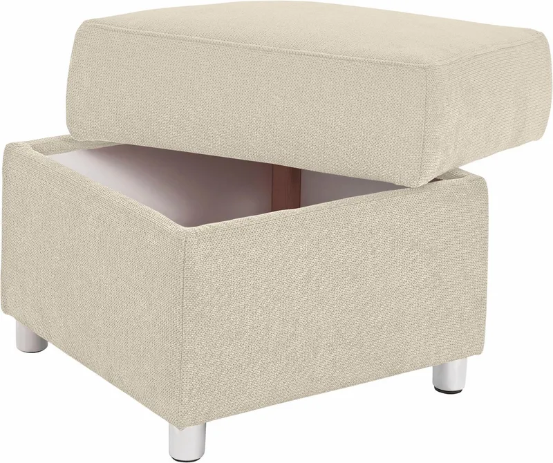 sit&more Hocker Sonoma, mit Stauraumfach, Beige, – Produktbild 1 von 5