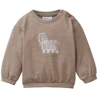 People Wear Organic People Wear Organic Sweat Pullover, braun uni, "Hund" – Produktbild 1 von 1