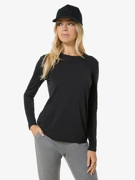 Super.Natural Super.Natural W CASUAL RIB BIO J LS für Damen, Merino, Jet black, – Produktbild 1 von 4
