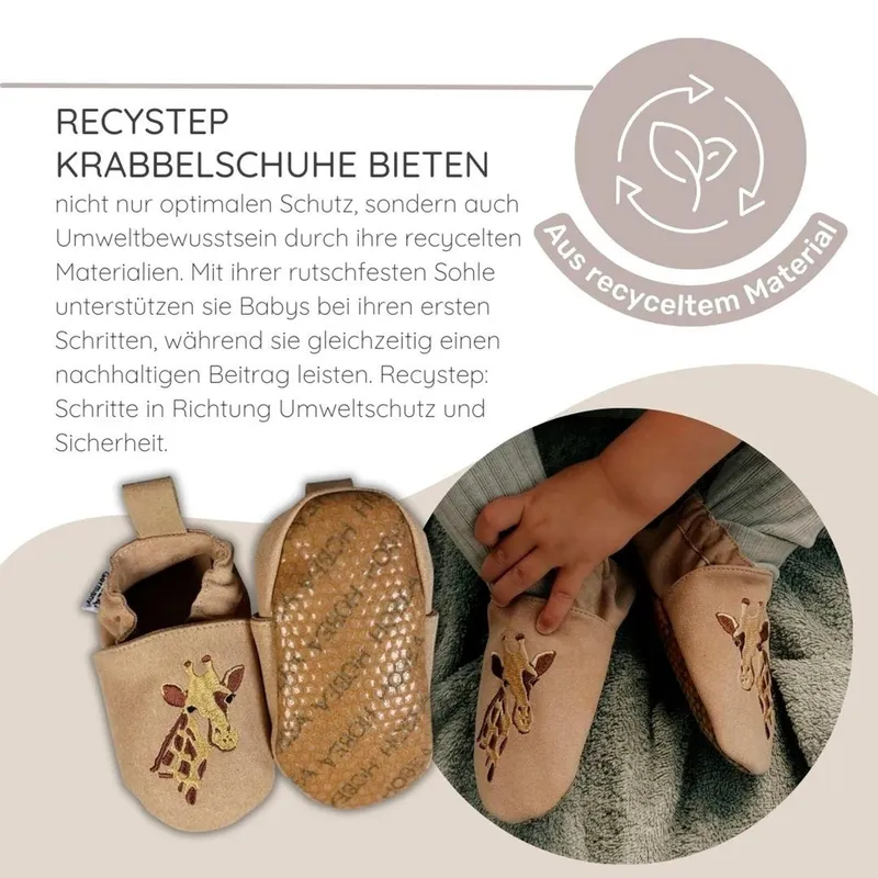 Hobea-Germany Kinderschuhe RecyStep Maus, Elefant und Ente beige, Beige, – Produktbild 2 von 3