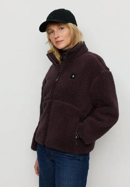 recolution Damen Fleecejacke aus recyceltem Polyester - FORTUNELLA - recolution, Dark grape (lila), – Produktbild 4 von 4