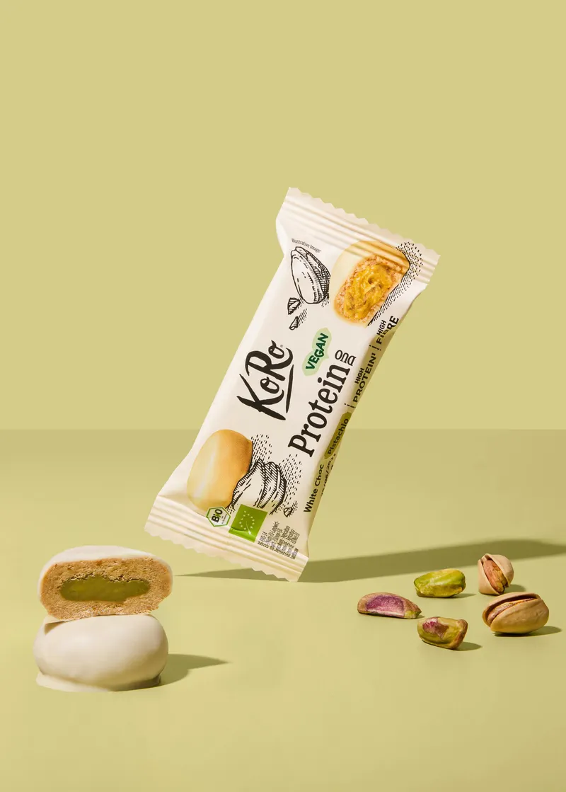 KoRo Bio Protein Duo White Choc Pistachio 2 x 20 g – Produktbild 1 von 5
