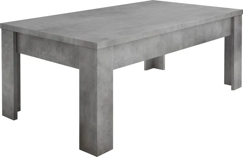 Home affaire Couchtisch Dama 122 x 65 cm, Wohnzimmertisch mit Winkelfuß, Sofatisch, rechteckig, Tischplattenstärke 22 mm, Grau, – Produktbild 2 von 5