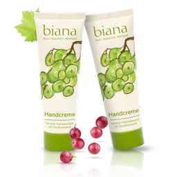 biana Handcreme – Premium Naturkosmetik mit Traubenkernöl 3x50 ml – Produktbild 1 von 1