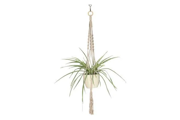 Manufactura Manufactura Makramee Blumenampel, Beige, – Produktbild 1 von 1