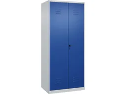 C+P C+P Schwarz-Weiß-Spind Classic PLUS, 2 Abteile, 1850x800x500mm, Lichtgrau/Enzianblau – Produktbild 1 von 1