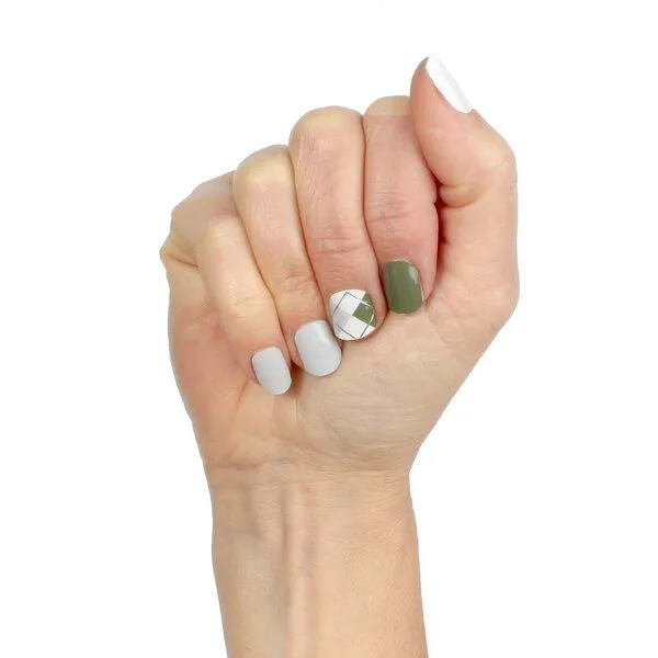 Vargu Vargu LAUED vegane Nagelfolien textile fusion, Geometric, – Produktbild 2 von 4