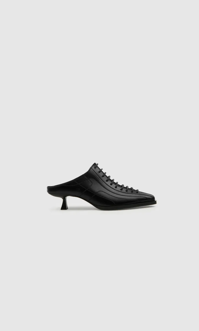 Prev Prev Damen vegan Sandalen Rachel Pantolette Schwarz, Schwarz, – Produktbild 1 von 2