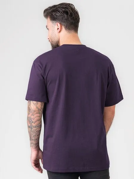 COREBASE COREBASE T-Shirt "BoxFit" aus 100% Bio-Baumwolle, Deep puple (lila), – Produktbild 3 von 3