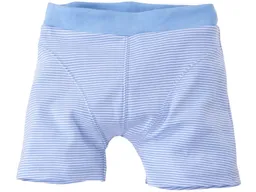 HANS NATUR Jungen Boxershorts Bio-Baumwolle hellblau-weiß gestreift Gr. 98/104 – Produktbild 1 von 1