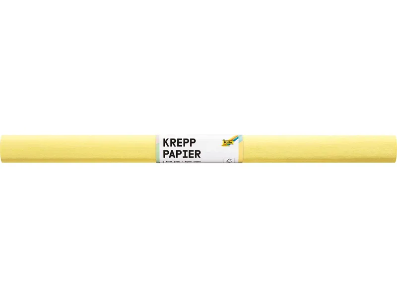 folia folia Krepppapier-Rollen, 50 cm x 2 m, 10 Rollen, hellgelb – Produktbild 1 von 1