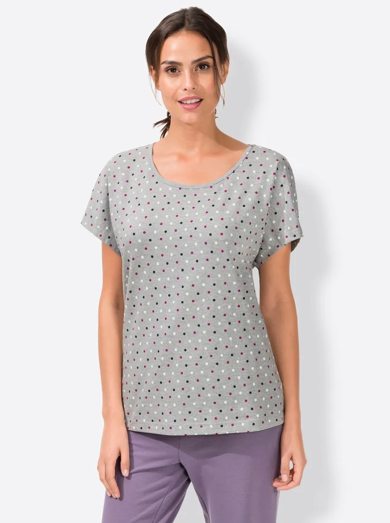 feel good Shirts grau + grau-gepunktet, Grau + grau-gepunktet, – Produktbild 2 von 3