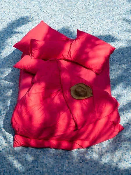 erlich textil erlich textil Cotton Select Spannbettlaken aus Bio-Baumwolle, made in Europe, Knallpink, – Produktbild 2 von 6