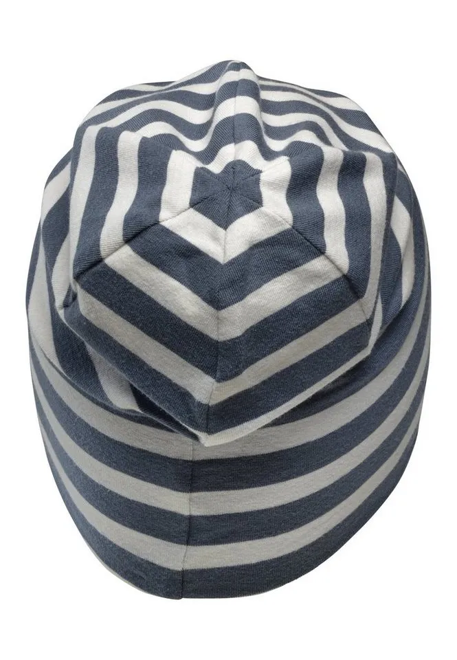Sterntaler Sterntaler Beanie OCS Beanie (1-St) Kindermütze aus Singlejersey mit breitem Ringel, Blau|grau, – Produktbild 2 von 5