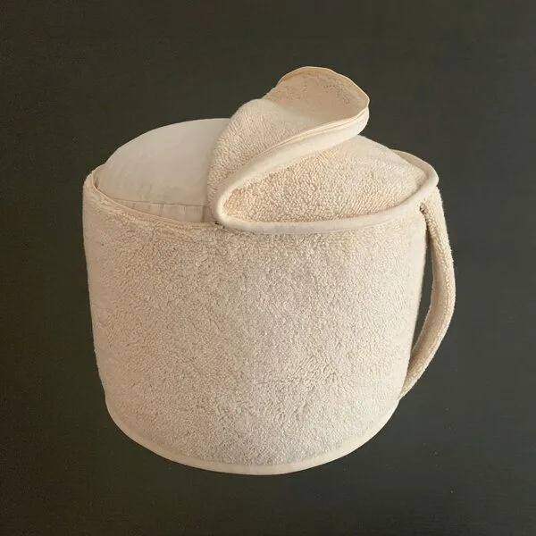 Das BaumwollnestⓇ Das BaumwollnestⓇ - Sitzsack / Meditationskissen, Naturweiß, – Produktbild 3 von 4
