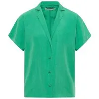 LANIUS LANIUS Kurzarmbluse aus Tencel und Leinen, Green (grün), – Produktbild 1 von 1