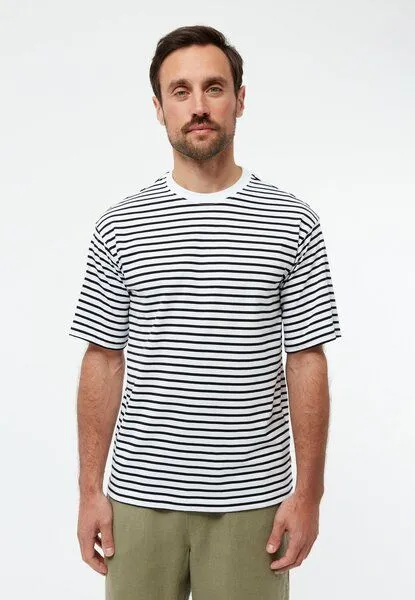 Givn Berlin Givn Berlin Gestreiftes T-Shirt GBLASSE aus Bio-Baumwolle, Black / white (stripes), – Produktbild 3 von 4