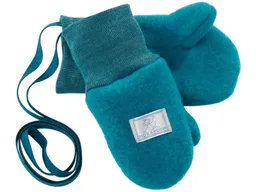 Pickapooh Pickapooh Baby und Kinder Fäustlinge Bio-Schurwolle Fleece petrol Gr.2 (bis 2 Jahre) – Produktbild 1 von 1