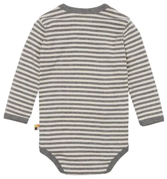 loud + proud loud + proud Babys & Kinder Wickelbody langarm, GOTS-zertifiziert, Grey (grau), – Produktbild 1 von 2