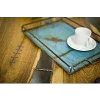 Moogoo Creative Africa Moogoo Creative Africa Upcycling Tablett aus recycelten Ölfässern | Industrial Design Vintage – Produktbild 1 von 1