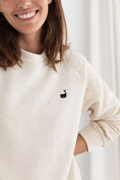 TWOTHIRDS TWOTHIRDS Klassisches Sweatshirt Santa Monica, Ecru, – Produktbild 2 von 3