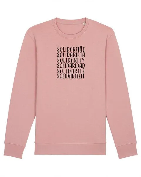 Human Family Human Family Bio Unisex Rundhals-Sweatshirt - "Switch - Solidarity", Altrosa (rose), – Produktbild 1 von 4