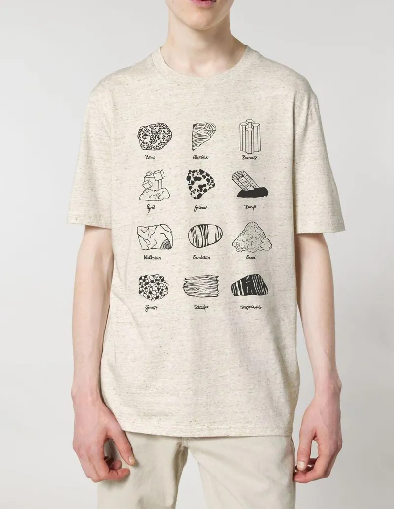 UNIPOLAR UNIPOLAR Geologie T-Shirt Steine, Eco-heather, – Produktbild 1 von 1