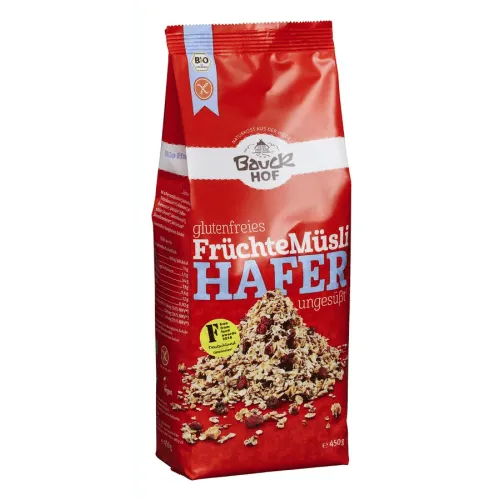 Bauckhof Hafermüsli Früchte glutenfrei bio (450g) – Produktbild 1 von 1