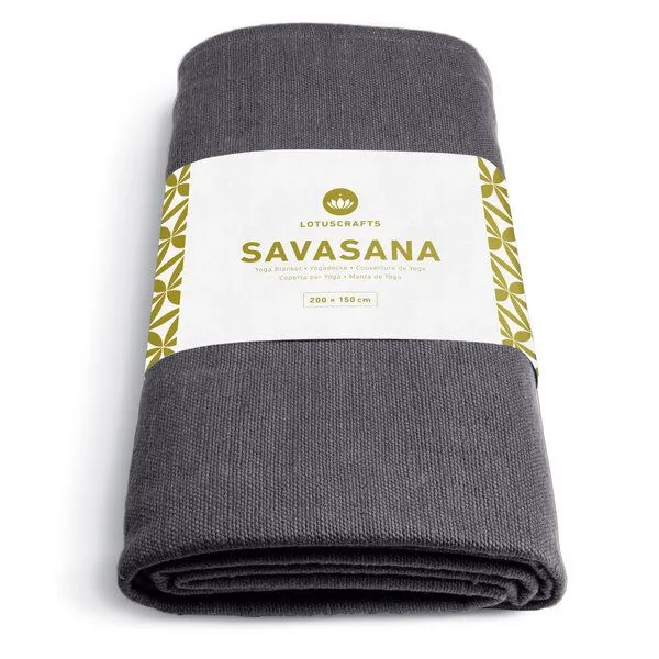 Lotuscrafts Lotuscrafts Yogadecke "Savasana" 100% Baumwolle (kbA), Anthracite, – Produktbild 1 von 3