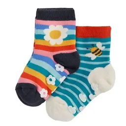 Frugi Frugi Stoppersocken Rainbow Daisy 2er Set Grippy Socks 2 Pack – Produktbild 1 von 1