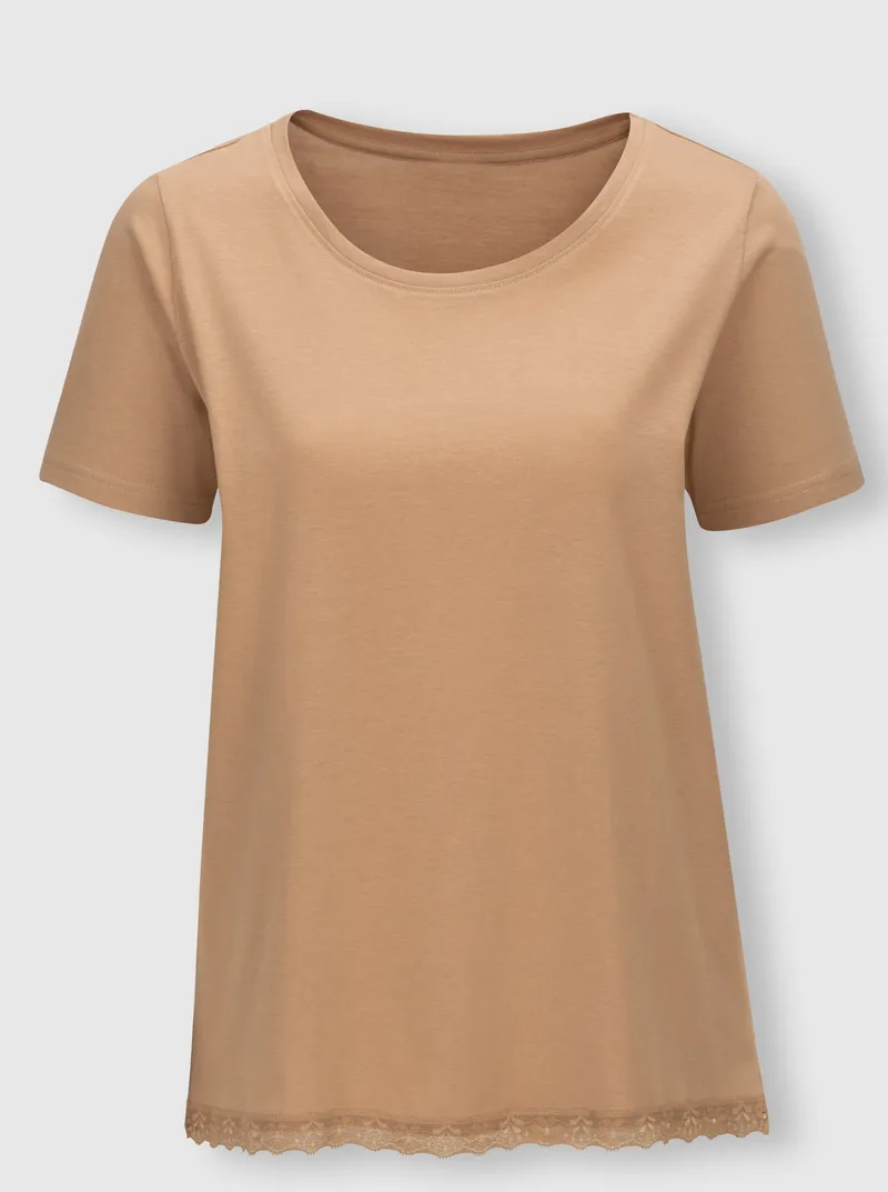 wäschepur Schlafanzug-Shirt camel, Camel, – Produktbild 2 von 2