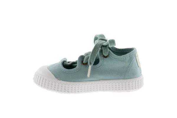 Victoria Victoria vegane Kinder-Schnürr-Ballerinas – Bailerina de Lona, Manzana (grün), – Produktbild 2 von 4