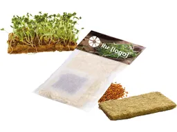 Bio-Mini-Pflanzset 'Naturflies Kresse' mit 1-4-farbigem Aufdruck – Produktbild 1 von 1