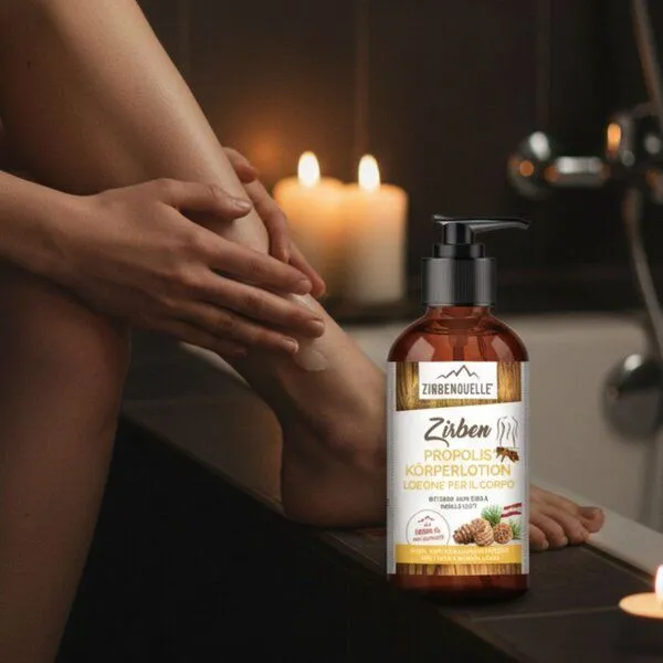 4betterdays 4betterdays Zirben Propolis Körperlotion | 250 ml | Pumpflasche | mit Zirbe, Aloe Vera & Vanilleduft | Made in Austria – Produktbild 2 von 3