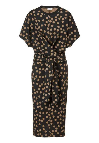 hessnatur hessnatur Jersey Kleid Midi Oversize aus reiner Bio-Baumwolle, Schwarz, – Produktbild 3 von 4