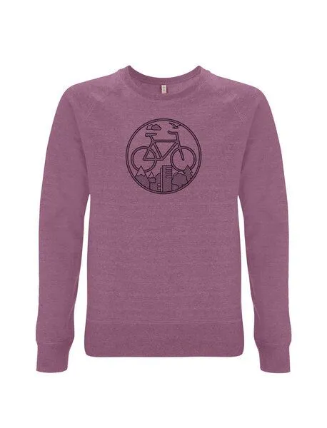 Picopoc Picopoc Fahrrad Sweatshirt „Unter den Wolken“, Lila, – Produktbild 2 von 4