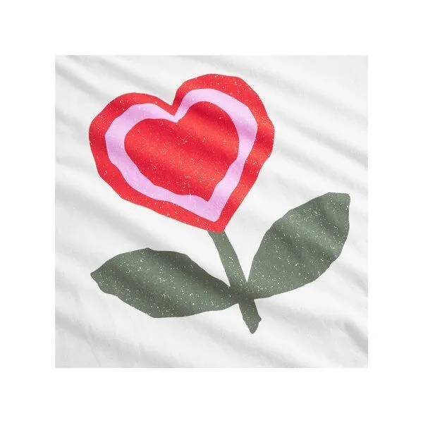 Dedicated DEDICATED T-Shirt Vadstena Love Flower, White (weiß), – Produktbild 2 von 3
