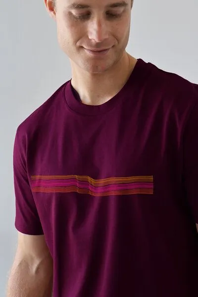 Kultgut Kultgut Artdesign - Biofair Klassik Shirt / Sportive Line, Dunkelrot, – Produktbild 2 von 4