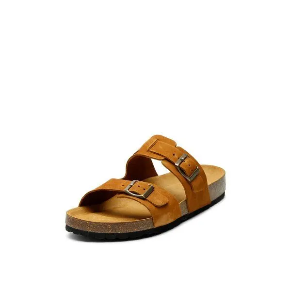 Grand Step Shoes Grand Step Shoes Pantoletten Luca aus Nubuk Leder, Whisky (braun), – Produktbild 3 von 4