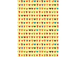 5 Bogen Recycling Geschenkpapier "Herzen" 50 x 70 cm, 80g/m² – Produktbild 1 von 1