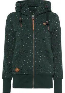 ragwear ragwear Kapuzensweatjacke NESKA DOTS MULTICOLOR ZIP O figurbetont mit gepunktetem Allover-Print und großer Kapuze – Produktbild 1 von 1