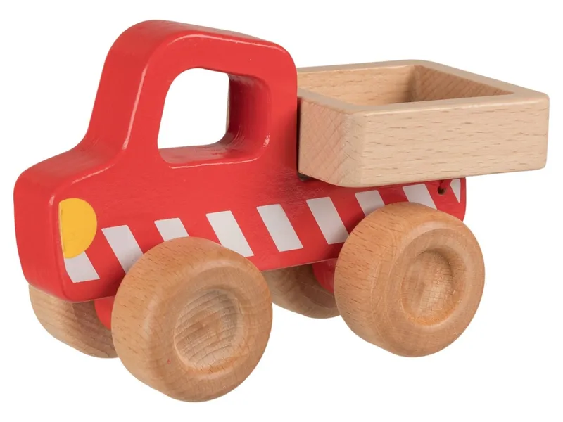 Goki goki Kipplaster aus Holz Maße 14,5 x 6 x 9 cm, Natur, rot, – Produktbild 1 von 2
