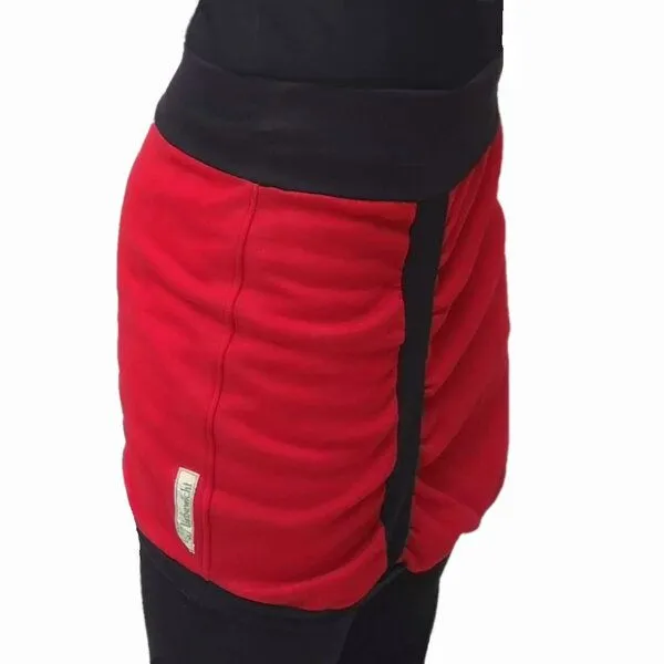 liebewicht Bio Sweatrock Ballonrock liebewicht in 3 Längen nach Wahl, Rot/ schwarz, – Produktbild 4 von 4