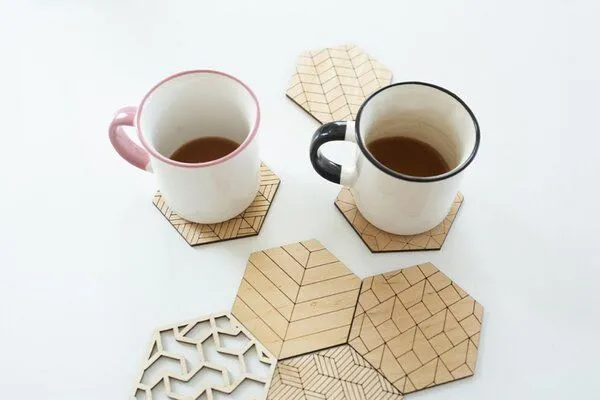 BeWooden BeWooden Untersetzer aus Holz "Deco" - 6St. – Produktbild 2 von 2